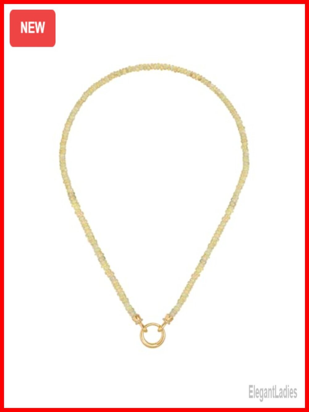 Natural Opal Beaded Necklace 16.5in Brass Round Clasp Women Fine Jewelry